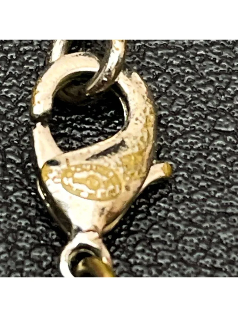 Chanel CC Logo Necklace Line Stone Icon Silver Coco - Picture 10 of 10